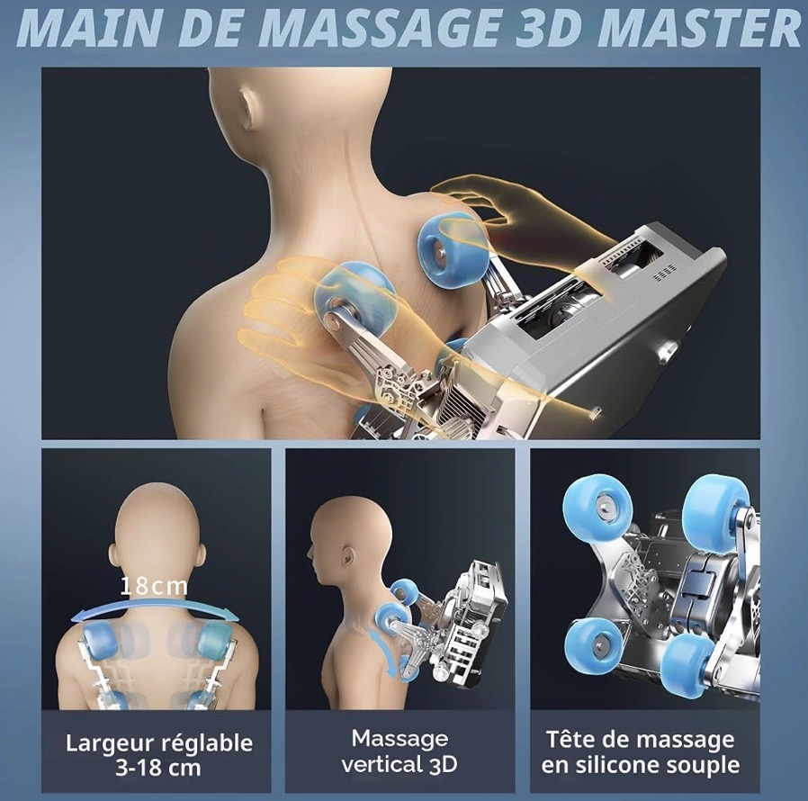 Mains de massage 3D du fauteuil